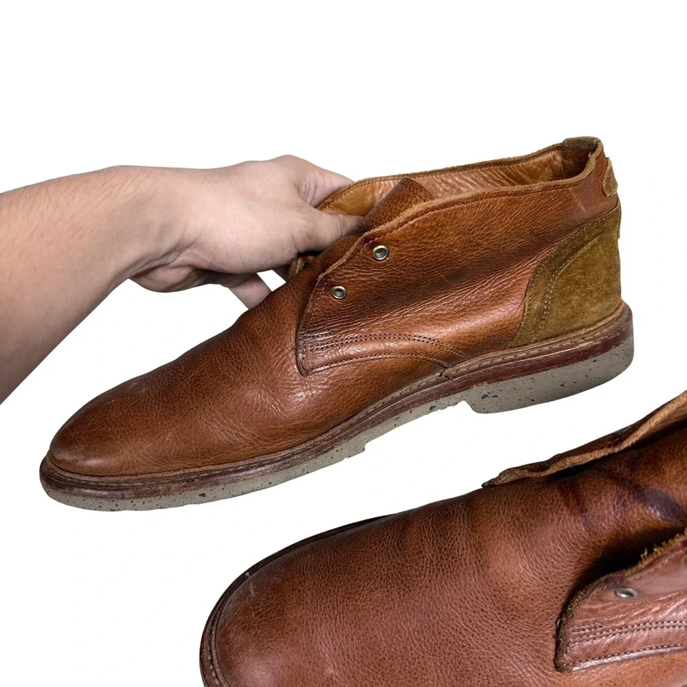 Allen Edmonds Discovery Chukka Boots Mens 10 D Brown Leather Suede 3914